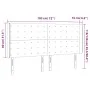 LED-Kopfteil aus dunkelgrünem Samt, 183 x 16 x 118/128 cm von , Kopf- und Fußteile - Ref: Foro24-3124545, Preis: 139,88 €, Ra...