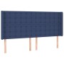 LED-Kopfteil aus blauem Stoff, 163 x 16 x 118/128 cm von , Kopf- und Fußteile - Ref: Foro24-3124494, Preis: 138,04 €, Rabatt: %
