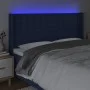 LED-Kopfteil aus blauem Stoff, 163 x 16 x 118/128 cm von , Kopf- und Fußteile - Ref: Foro24-3124494, Preis: 134,43 €, Rabatt: %