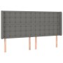 Dunkelgraues Stoffkopfteil mit LED 163x16x118/128 cm von , Kopf- und Fußteile - Ref: Foro24-3124489, Preis: 179,12 €, Rabatt: %