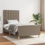 Bed frame with headboard in taupe gray fabric 80x200 cm by , Beds and slatted bases - Ref: Foro24-3125337, Price: 145,82 €, D...