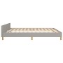 Bed frame with headboard light gray fabric 160x200 cm by , Beds and slatted bases - Ref: Foro24-3125389, Price: 229,90 €, Dis...