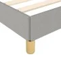 Bed frame with headboard light gray fabric 160x200 cm by , Beds and slatted bases - Ref: Foro24-3125389, Price: 223,02 €, Dis...