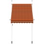 Toldo manual retráctil naranja y marrón 150 cm