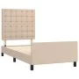 Cappuccino synthetic leather headboard bed frame 90x190 cm by , Beds and slatted bases - Ref: Foro24-3125548, Price: 150,48 €...