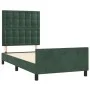 Dark green velvet bed frame with headboard 90x190 cm by , Beds and slatted bases - Ref: Foro24-3125974, Price: 152,27 €, Disc...