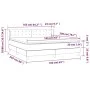 Box spring bed with light gray fabric mattress 160x200 cm by , Beds and slatted bases - Ref: Foro24-3127133, Price: 500,88 €,...