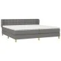 Box spring bed with dark gray fabric mattress 200x200 cm by , Beds and slatted bases - Ref: Foro24-3127150, Price: 592,79 €, ...