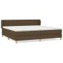 Box spring bed with dark brown fabric mattress 200x200 cm by , Beds and slatted bases - Ref: Foro24-3127152, Price: 616,89 €,...