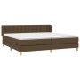 Boxspringbett mit dunkelbrauner Stoffmatratze 200x200 cm von , Betten und Lattenroste - Ref: Foro24-3127152, Preis: 626,79 €,...