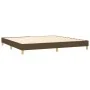 Box spring bed with dark brown fabric mattress 200x200 cm by , Beds and slatted bases - Ref: Foro24-3127152, Price: 616,89 €,...