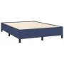 Box spring bed with blue fabric mattress 140x190 cm by , Beds and slatted bases - Ref: Foro24-3127883, Price: 501,48 €, Disco...