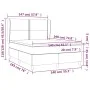 Boxspringbett mit blauer Stoffmatratze 140x190 cm von , Betten und Lattenroste - Ref: Foro24-3127883, Preis: 501,48 €, Rabatt: %