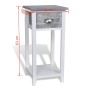 Grau-weißer Nachttisch mit 1 Schublade von vidaXL, Nachttische - Ref: Foro24-242038, Preis: 49,08 €, Rabatt: %
