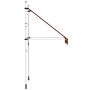 Toldo manual retráctil naranja y marrón 150 cm