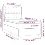 Box spring bed with taupe gray fabric mattress 80x200 cm by , Beds and slatted bases - Ref: Foro24-3128241, Price: 361,63 €, ...