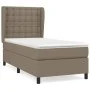 Box spring bed with taupe gray fabric mattress 90x200 cm by , Beds and slatted bases - Ref: Foro24-3128257, Price: 401,64 €, ...
