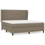 Boxspringbett mit taupegrauer Stoffmatratze 160x200 cm von , Betten und Lattenroste - Ref: Foro24-3128297, Preis: 600,32 €, R...