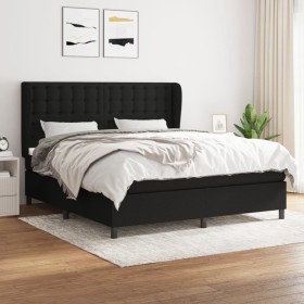 Box spring bed with black fabric mattress 160x200 cm by , Beds and slatted bases - Ref: Foro24-3128295, Price: 608,23 €, Disc...