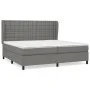 Box spring bed with dark gray fabric mattress 200x200 cm by , Beds and slatted bases - Ref: Foro24-3128310, Price: 673,20 €, ...