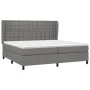 Box spring bed with dark gray fabric mattress 200x200 cm by , Beds and slatted bases - Ref: Foro24-3128310, Price: 673,20 €, ...