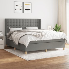 Boxspringbett mit dunkelgrauer Stoffmatratze 160x200 cm von , Betten und Lattenroste - Ref: Foro24-3128854, Preis: 609,49 €, ...