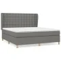 Box spring bed with dark gray fabric mattress 160x200 cm by , Beds and slatted bases - Ref: Foro24-3128854, Price: 593,64 €, ...