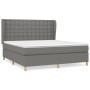 Cama box spring con colchón tela gris oscuro 160x200 cm de , Camas y somieres - Ref: Foro24-3128854, Precio: 609,49 €, Descue...