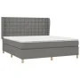 Box spring bed with dark gray fabric mattress 160x200 cm by , Beds and slatted bases - Ref: Foro24-3128854, Price: 593,64 €, ...