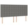 Box spring bed with dark gray fabric mattress 160x200 cm by , Beds and slatted bases - Ref: Foro24-3128854, Price: 593,64 €, ...