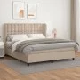 Box spring bed with cappuccino synthetic leather mattress 180x200cm by , Beds and slatted bases - Ref: Foro24-3129050, Price:...