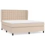 Box spring bed with cappuccino synthetic leather mattress 180x200cm by , Beds and slatted bases - Ref: Foro24-3129050, Price:...