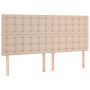 Box spring bed with cappuccino synthetic leather mattress 180x200cm by , Beds and slatted bases - Ref: Foro24-3129050, Price:...