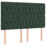 Box spring bed with dark green velvet mattress 140x200 cm by , Beds and slatted bases - Ref: Foro24-3129396, Price: 545,58 €,...