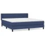 Box spring bed with blue fabric mattress 160x200 cm by , Beds and slatted bases - Ref: Foro24-3130047, Price: 486,95 €, Disco...