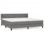 Box spring bed with dark gray fabric mattress 200x200 cm by , Beds and slatted bases - Ref: Foro24-3130058, Price: 596,64 €, ...