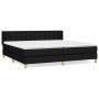 Box spring bed with black fabric mattress 200x200 cm by , Beds and slatted bases - Ref: Foro24-3130619, Price: 604,01 €, Disc...