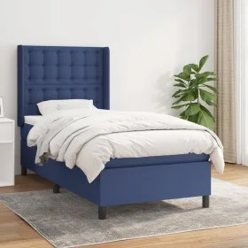 Box spring bed with blue fabric mattress 80x200 cm by , Beds and slatted bases - Ref: Foro24-3131711, Price: 357,75 €, Discou...