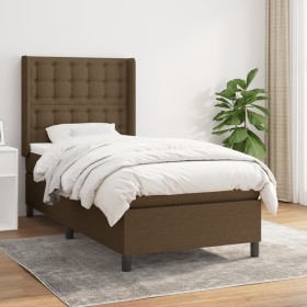 Boxspringbett mit dunkelbrauner Stoffmatratze 100x200 cm von , Betten und Lattenroste - Ref: Foro24-3131732, Preis: 380,28 €,...