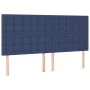 Box spring bed with blue fabric mattress 160x200 cm by , Beds and slatted bases - Ref: Foro24-3132327, Price: 563,52 €, Disco...
