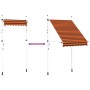 Toldo manual retráctil naranja y marrón 150 cm
