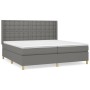 Cama box spring con colchón tela gris oscuro 200x200 cm de , Camas y somieres - Ref: Foro24-3132338, Precio: 653,90 €, Descue...