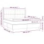 Box spring bed with taupe gray fabric mattress 160x200 cm by , Beds and slatted bases - Ref: Foro24-3132325, Price: 595,26 €,...