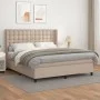 Cama box spring con colchón cuero sintético capuchino 180x200cm de , Camas y somieres - Ref: Foro24-3132518, Precio: 661,16 €...