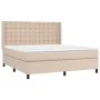 Cama box spring con colchón cuero sintético capuchino 180x200cm de , Camas y somieres - Ref: Foro24-3132518, Precio: 661,16 €...
