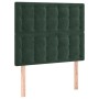 Cama box spring con colchón terciopelo verde oscuro 90x190 cm de , Camas y somieres - Ref: Foro24-3132894, Precio: 326,30 €, ...