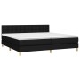 Box spring bed with LED mattress black fabric 200x200 cm by , Beds and slatted bases - Ref: Foro24-3134063, Price: 601,95 €, ...