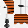 Toldo manual retráctil naranja y marrón 150 cm