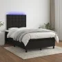 Box spring bed with LED mattress black fabric 120x200 cm by , Beds and slatted bases - Ref: Foro24-3135183, Price: 459,35 €, ...