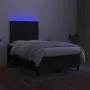 Box spring bed with LED mattress black fabric 120x200 cm by , Beds and slatted bases - Ref: Foro24-3135183, Price: 459,35 €, ...